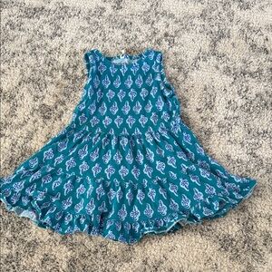 Crewcuts Teal and White Floral Top